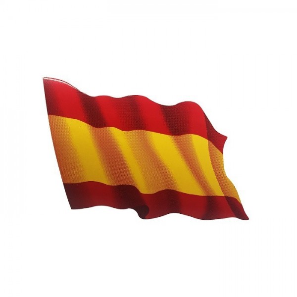 Pegatina bandera España 6x4cm. La Tienda de España