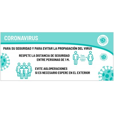 CARTEL PREVENCIÓN CORONAVIRUS 70X30 MOD.1