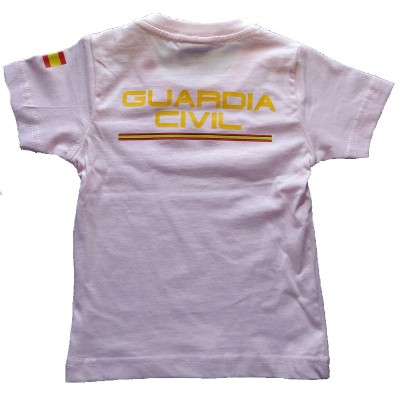 CAMISETA GUARDIA CIVIL DE ALGODON COLOR ROSATALLA NIÑOS