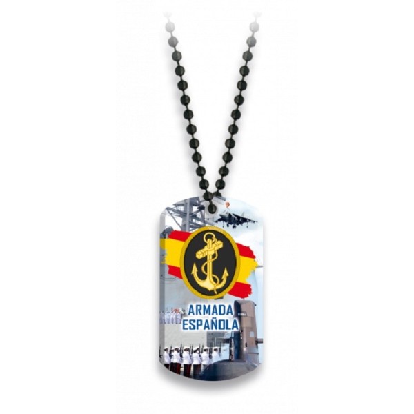 PLACA CON CADENA DE BOLAS ARMADA ESPAÑOLA