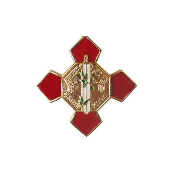 PIN CRUZ MERITO POLICIAL DISTINTIVO ROJO