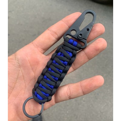 LLAVERO PARACORD DELGADA LINEA AZUL
