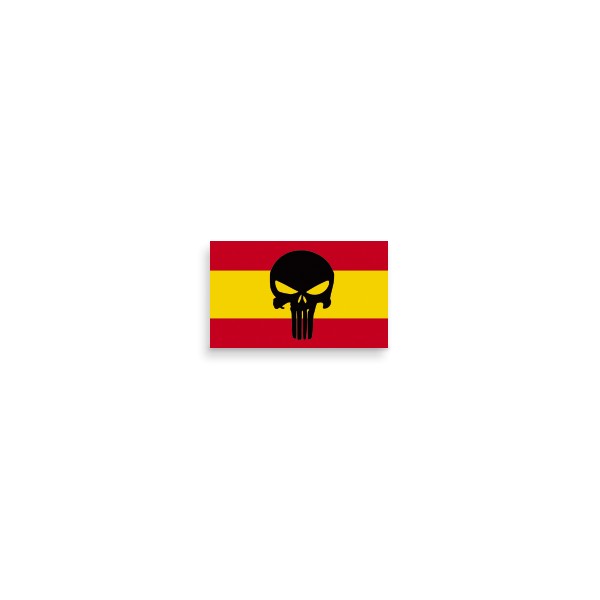 Pegatina Bandera De España vertical en forma Escudo