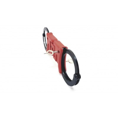GRILLETE TCH RIGIDO/PLEGABLE PAVONADO/ROJO DOBLE CERRADURA