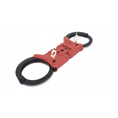 GRILLETE TCH RIGIDO/PLEGABLE PAVONADO/ROJO DOBLE CERRADURA
