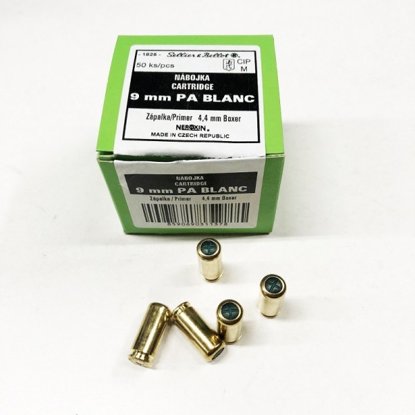 CAJA 50 CARTUCHOS PARA DETONADORA CAL 9 MM PAK