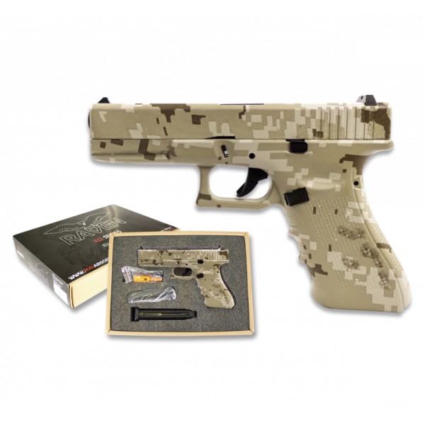 PISTOLA AIRSOFT NUPROL REPLICA GLOCK 17 DIGITAL DESERT