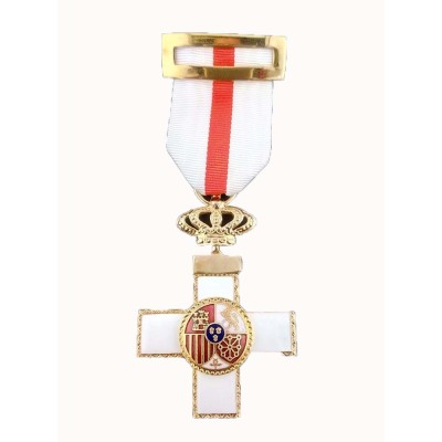 ESTUCHE COMPLETO CRUZ AL MERITO MILITAR DISTINTIVO BLANCO