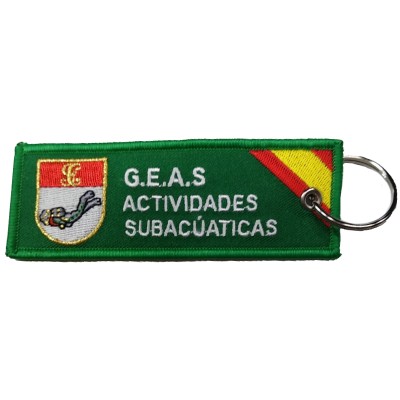 LLAVERO MICRO BORDADO CINTA GUARDIA CIVIL G.E.A.S