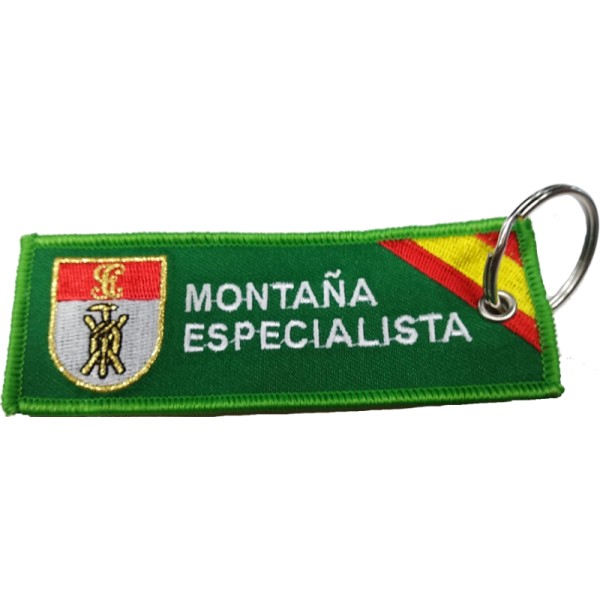 ¡¡OPORTUNIDAD!! LLAVERO MICRO BORDADO CINTA GUARDIA CIVIL GRUPO MONTAÑA