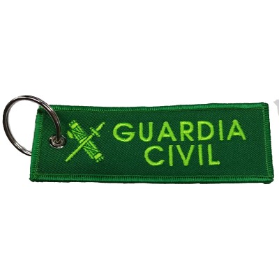 LLAVERO MICRO BORDADO CINTA GUARDIA CIVIL GRUPO POLICIA JUDICIAL