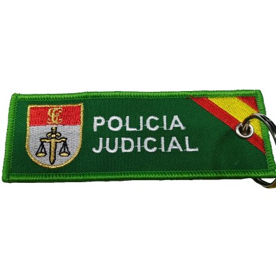 LLAVERO MICRO BORDADO CINTA GUARDIA CIVIL GRUPO POLICIA JUDICIAL