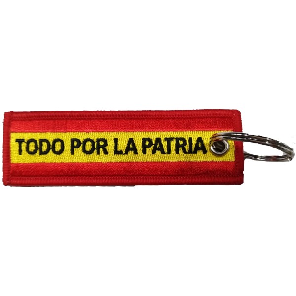 LLAVERO MICRO BORDADO CINTA GUARDIA CIVIL "TODO POR LA PATRIA"