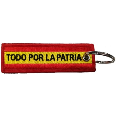 LLAVERO MICRO BORDADO CINTA GUARDIA CIVIL "TODO POR LA PATRIA"