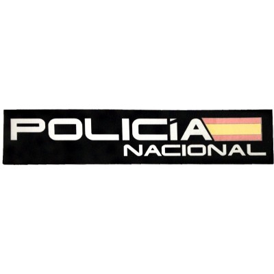 ROTULO REFLECTANTE POLICIA NACIONAL 24.5X5 CM