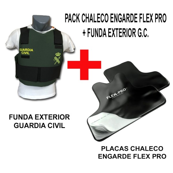 LOTE / PACK CHALECO ENGARDE FLEX PRO + FUNDA EXTERIOR DE GUARDIA CIVIL