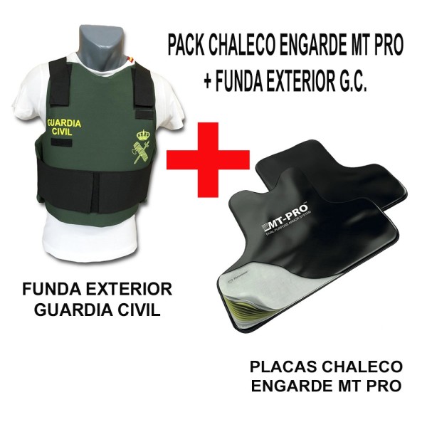 LOTE / PACK CHALECO ENGARDE MT PRO + FUNDA EXTERIOR DE GUARDIA CIVIL