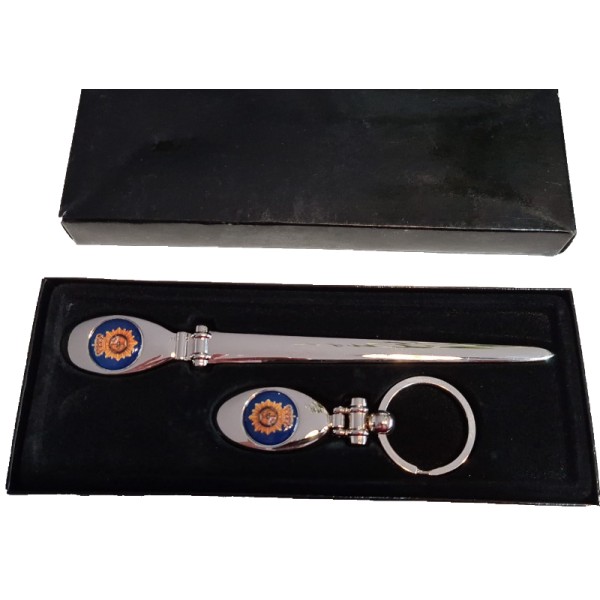 CONJUNTO ABRECARTAS / LLAVERO CNP ACERO