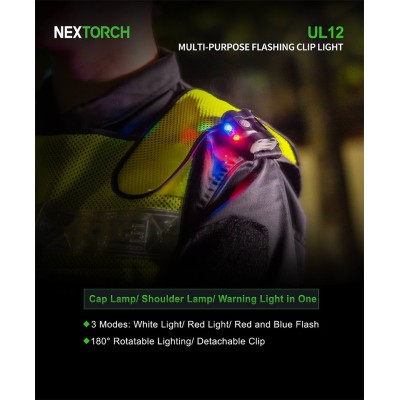 LINTERNA UL12 NEXTORCH 17 LM CON LUZ ROJA Y AZUL