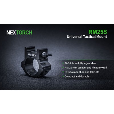 SOPORTE NEXTORCH RM25S CON RAIL PICATINNY PARA LINTERNAS