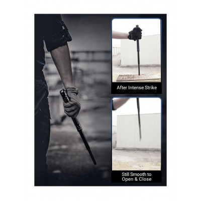 DEFENSA BASTON EXTENSIBLE NEUMATICO NEX N19L NEXTORCH CON LINTERNA 410 LM