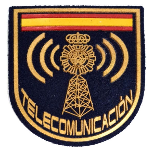 PARCHE PVC  TELECOMUNICACIONES  POLICIA NACIONAL 8 x 7  cm.