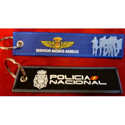 COLECCION LLAVEROS MICRO BORDADOS ESPECIALIDADES POLICIA NACIONAL