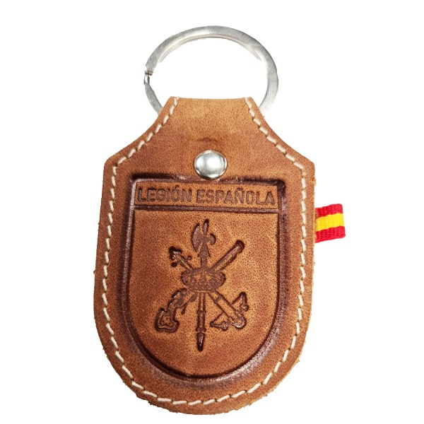 LLAVERO EN CUERO ARTESANO - LEGION ESPAÑOLA