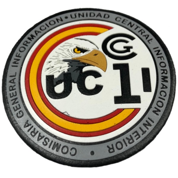 PARCHE GOMA RELIEVE UNIDAD CENTRAL INFORMACION INTERIOR POLICIA NACIONAL