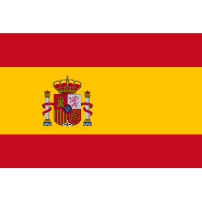 BANDERA ESPAÑA CON ESCUDO CONSTITUCIONAL (EXTERIOR)