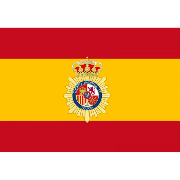 BANDERA ESPAÑA POLICIA NACIONAL (EXTERIOR)