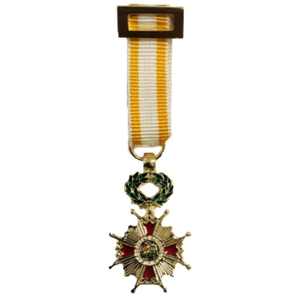 MEDALLA MINIATURA CRUZ CABALLERO / DAMA ISABEL LA CATOLICA