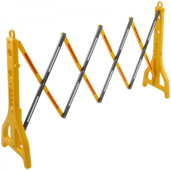 VALLA / BARRERA EXTENSIBLE HASTA 2,5 M COLOR AMARILLO-NEGRO