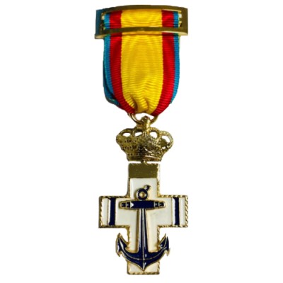 CRUZ DEL MERITO NAVAL CON DISTINTIVO AZUL