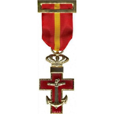 CRUZ DEL MERITO NAVAL CON DISTINTIVO ROJO