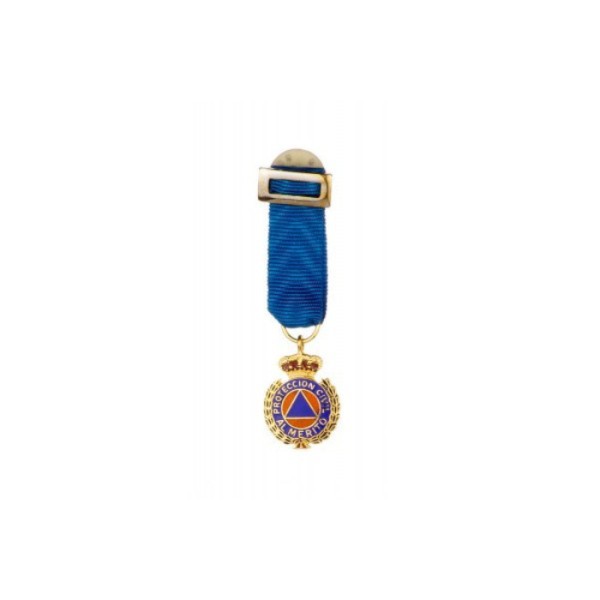 MEDALLA MINIATURA PROTECCION CIVIL ORO