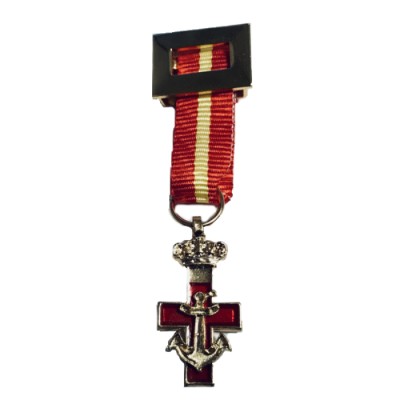 MEDALLA MINIATURA MERITO NAVAL DTVO ROJO