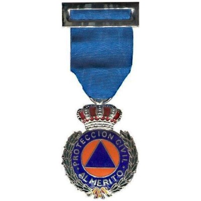 MEDALLA AL MERITO DE LA PROTECCION CIVIL DTVO AZUL PLATA