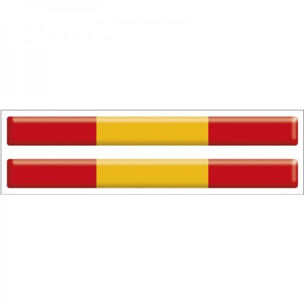 ¡¡OPORTUNIDAD!! PEGATINA RESINA RECTANGULO FINO 2 UNIDADES ESPAÑA GRANDE 100 x 10 mm