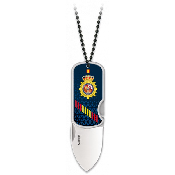 ¡LIQUIDACIÓN! NAVAJA 3D COLGANTE POLICIA NACIONAL