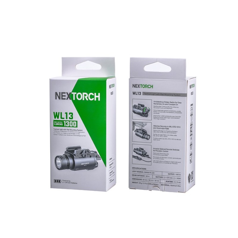 Manuel d'utilisation de la lampe tactique ultra-lumineuse NEXTORCH WL13 1300 lumens