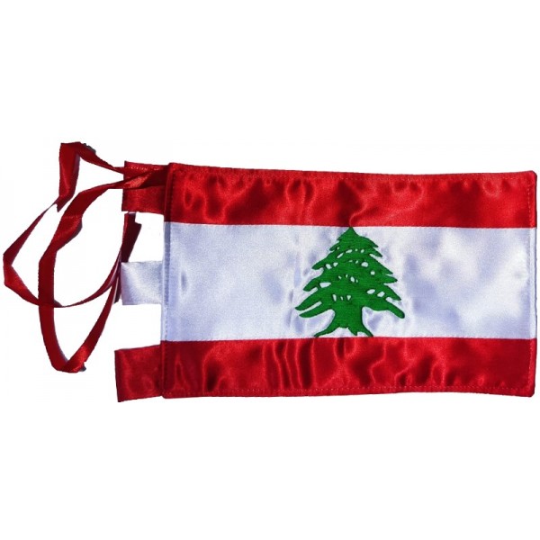 BANDERA DEL LIBANO (SOBREMESA) BORDADA