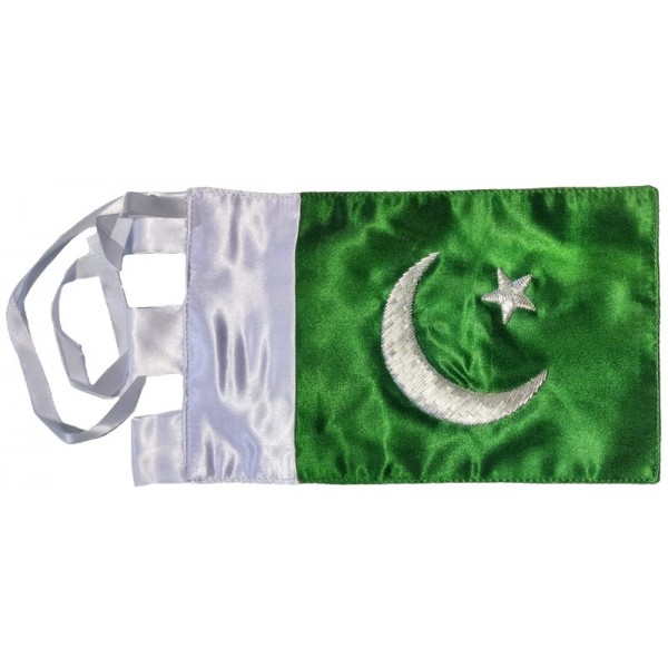 BANDERA DE PAKISTAN (SOBREMESA) BORDADA