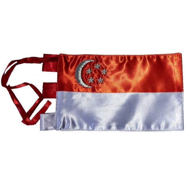 BANDERA DE SINGAPUR (SOBREMESA) BORDADA