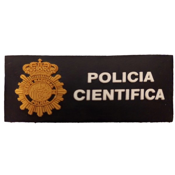 PARCHE IDENTIFICATIVO OFICIAL POLICIA CIENTIFICA POLICIA NACIONAL CON IMPERDIBLE