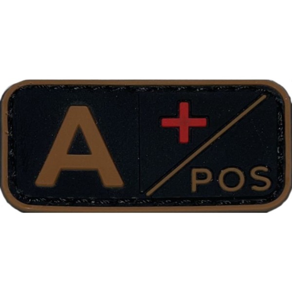 PARCHE GRUPO SANGUINEO A+ (ARIDO/NEGRO)