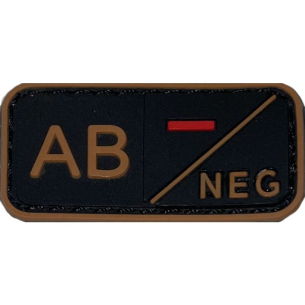 PARCHE GRUPO SANGUINEO AB- (ARIDO/NEGRO)
