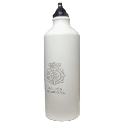 BIDON/BOTELLA  BLANCA 800ML POLICIA NACIONAL CON MOSQUETON