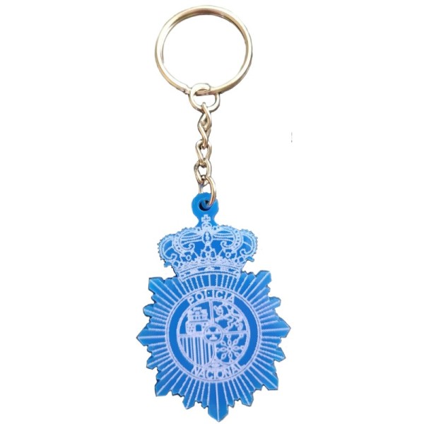 LLAVERO DE METACRILATO AZUL POLICIA NACIONAL