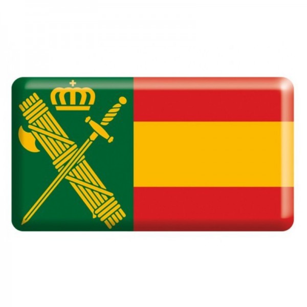 ¡¡OPORTUNIDAD!! PEGATINA RESINA RECTANGULO GUARDIA CIVIL 1 UNIDAD 25x48MM